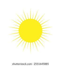 Sun vector icon. Summer illustration sign. hot symbol or logo.