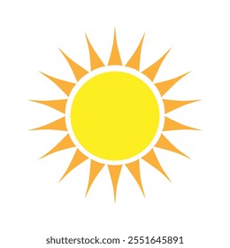 Sun vector icon. Summer illustration sign. hot symbol or logo.