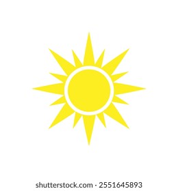 Sun vector icon. Summer illustration sign. hot symbol or logo.