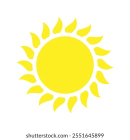 Sun vector icon. Summer illustration sign. hot symbol or logo.