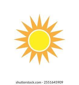 Sun vector icon. Summer illustration sign. hot symbol or logo.