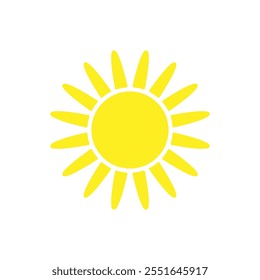 Sun vector icon. Summer illustration sign. hot symbol or logo.