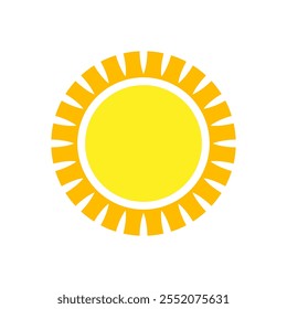Sun vector icon. Summer illustration sign. hot symbol or logo.