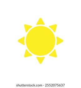 Sun vector icon. Summer illustration sign. hot symbol or logo.