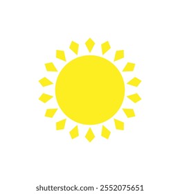 Sun vector icon. Summer illustration sign. hot symbol or logo.