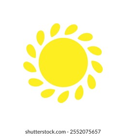 Sun vector icon. Summer illustration sign. hot symbol or logo.
