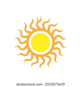 Sonnenvektorsymbol. Sommer-Illustrationszeichen. heißes Symbol oder Logo.