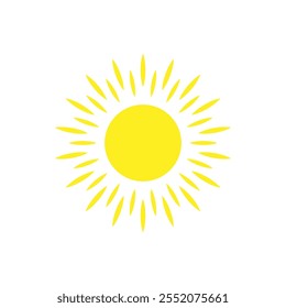 Sun vector icon. Summer illustration sign. hot symbol or logo.