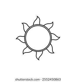 Sonnenvektorsymbol. Sommer-Illustrationszeichen. heißes Symbol oder Logo.