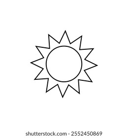 Sun vector icon. Summer illustration sign. hot symbol or logo.