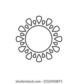 Sun vector icon. Summer illustration sign. hot symbol or logo.