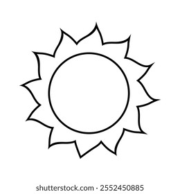 Sun vector icon. Summer illustration sign. hot symbol or logo.