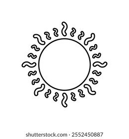 Sun vector icon. Summer illustration sign. hot symbol or logo.