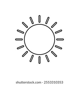 Sun vector icon. Summer illustration sign. hot symbol or logo.