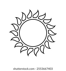 Sun vector icon. Summer illustration sign. hot symbol or logo.