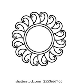 Sun vector icon. Summer illustration sign. hot symbol or logo.