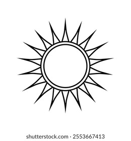 Sun vector icon. Summer illustration sign. hot symbol or logo.