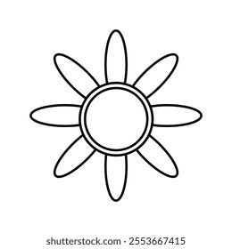 Sun vector icon. Summer illustration sign. hot symbol or logo.