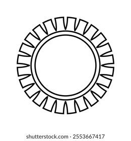 Sun vector icon. Summer illustration sign. hot symbol or logo.