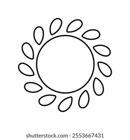 Sun vector icon. Summer illustration sign. hot symbol or logo.