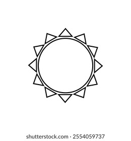 Sun vector icon. Summer illustration sign. hot symbol or logo.