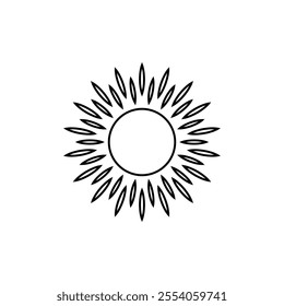 Sun vector icon. Summer illustration sign. hot symbol or logo.