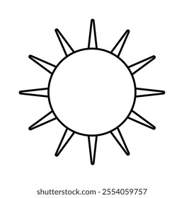 Sun vector icon. Summer illustration sign. hot symbol or logo.