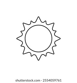 Sun vector icon. Summer illustration sign. hot symbol or logo.