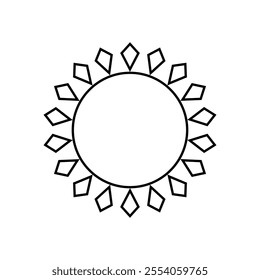 Sun vector icon. Summer illustration sign. hot symbol or logo.