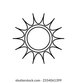 Sun vector icon. Summer illustration sign. hot symbol or logo.
