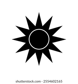 Sun vector icon. Summer illustration sign. hot symbol or logo.