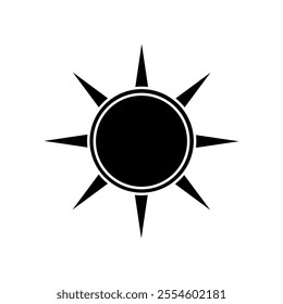 Sun vector icon. Summer illustration sign. hot symbol or logo.