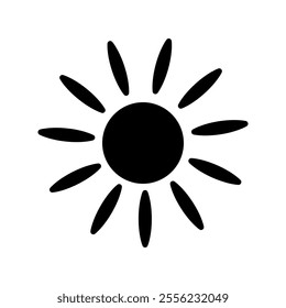 Sun vector icon. Summer illustration sign. hot symbol or logo.