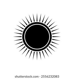 Sun vector icon. Summer illustration sign. hot symbol or logo.