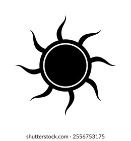 Sun vector icon. Summer illustration sign. hot symbol or logo.