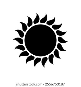 Sun vector icon. Summer illustration sign. hot symbol or logo.