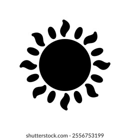 Sun vector icon. Summer illustration sign. hot symbol or logo.