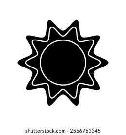 Sun vector icon. Summer illustration sign. hot symbol or logo.