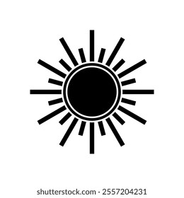 Sun vector icon. Summer illustration sign. hot symbol or logo.