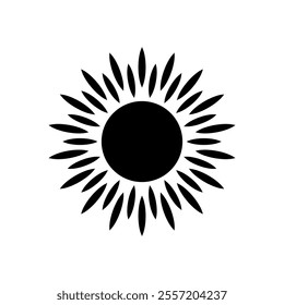 Sun vector icon. Summer illustration sign. hot symbol or logo.