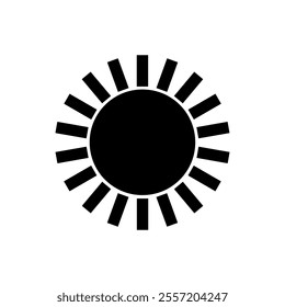 Sun vector icon. Summer illustration sign. hot symbol or logo.