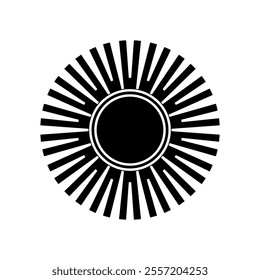 Sun vector icon. Summer illustration sign. hot symbol or logo.