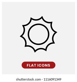 Sun vector icon, summer symbol. Modern, simple flat vector illustration for web site or mobile app