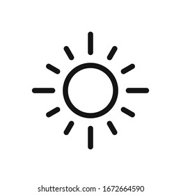 sun vector icon, summer symbol