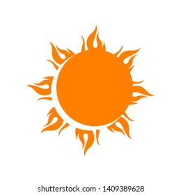 Sun vector icon a Sunburst Yellow sun icon vector logo with summer element