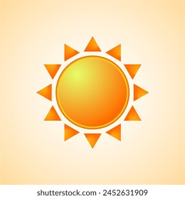 Sun vector icon. Sunlight symbol. Abstract symbol sun