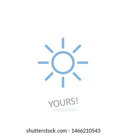 The Sun Vector Icon. The symbol of the Sun. A symbol of the good weather and the sky on a white isolated background. Sunny sign.