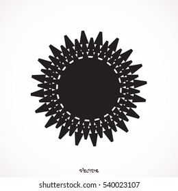 Sun vector icon, symbol, isolated, abstract,