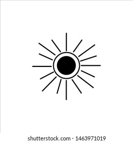  sun vector icon. sun symbol, orange color