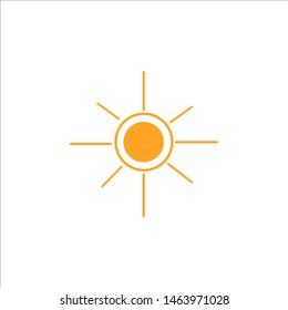  sun vector icon. sun symbol, orange color
